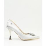 Pierre Cardin 54031 Kadın Abiye Taşlı Stiletto Ayakkabı - Gümüş