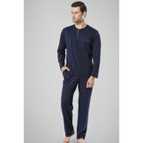 Pierre Cardin 5454 Erkek Lacivert Uzun Kollu Pijama Takımı