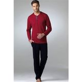 Pierre Cardin 5454 Erkek Uzun Kollu Pijama Takımı, Bordo, S Beden