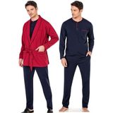 Pierre Cardin 5605 5'li Röpteşambır Pijama Seti - Bordo