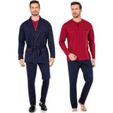 Pierre Cardin 5605 5'li Röpteşambır Pijama Seti - Lacivert Lacivert S