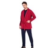 Pierre Cardin 5605 Erkek Pijama Takımı, 3'lü Rob Seti, Bordo, S Beden