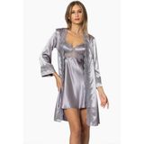 Pierre Cardin 6010 Royal 6'lı Saten Gecelik Sabahlık Çeyiz Seti