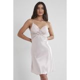 Pierre Cardin 608 Dantelli Pudra Saten Kadın Gecelik