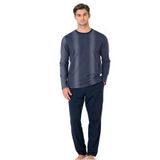 PIERRE CARDIN 6105 Erkek Uzun Kollu Bisiklet Yaka Pijama Takımı-Lacivert-LACİVERT-M