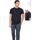 Pierre Cardin 6122 Erkek Kısa Kollu Bisiklet Yaka Pijama Takımı-Lacivert - XL