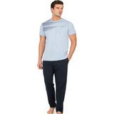 Pierre Cardin 6123 Erkek Pijama Takımı - Mavi - S