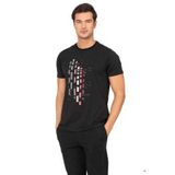 Pierre Cardin 6129 Erkek Kısa Kollu Bisiklet Yaka Pijama Takımı, Siyah, S Beden