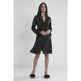 Pierre Cardin 6335 Siyah 6'lı Midi Gecelik Sabahlık Set