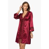 Pierre Cardin 6'lı Saten Gecelik Sabahlık Çeyiz Seti 6010 Bordo