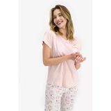 Pierre Cardin 7688 Battal Positive Somon Kısa Kol Kadın Pijama Takımı