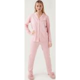 Pierre Cardin 7717 Kadın Modal Pamuklu Rahat Boydan Düğmeli Kutulu Pijama Takım