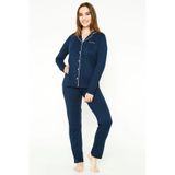 Pierre Cardin 7717 Lacivert Kadın Pijama Takımı