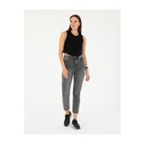 Pierre Cardin Antrasit Mom High Waist Fit Jean Pantolon 50284091-vr006