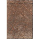Pierre Cardin Azur UZ02D Kahve Bakır Pamuk Akrilik Yumuşak Dokulu Modern Kilim Halı