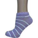 Pierre Cardin Bambu Kadın Rise Çizgili Patik Çorap - Lila - 36 - 40