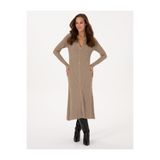 Pierre Cardin Bej A Kesim Triko Elbise 50308196-VR011