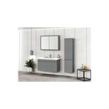 Pierre Cardin Biani Dikili 65cm Matte Grey(Gri) Banyo Dolabı (Ayna,Lavabo,Alt Dolap)