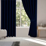 Pierre Cardin Blackout Karartma Perde Pilesiz Lacivert 360x250 cm Fon Perde