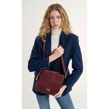 Pierre Cardin Bordo Fermuar Kapamalı Ayarlanabilir Çıkarılabilir Askılı Kapitone Kadın Omuz Çantası 05PC25K10122