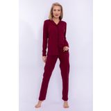 Pierre Cardin Bordo Kadın Gömlek Pijama Takımı