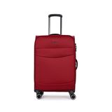 Pierre Cardin Bordo Unisex Çekçekli Kumaş Valiz 04PC6005-02-BR-ORTA