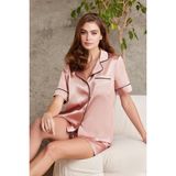 Pierre Cardin Brandy Kadın Saten Biyeli Pijama Takımı 1205