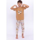 Pierre Cardin But First Coffee Camel Kız Çocuk Pijama Takımı - 14 - 15 Yaş