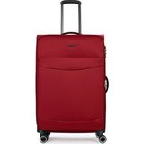 Pierre Cardin Büyük Boy Kumaş Valiz Ultra Light Sessiz 8 Tekerlek Geniş Hacim 04PC6005 - Bordo