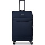 Pierre Cardin Büyük Boy Kumaş Valiz Ultra Light Sessiz 8 Tekerlek Geniş Hacim 04PC6005 - Lacivert
