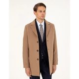 Pierre Cardin Camel Ex. Slim Fit Kaşe Kaban 50291017-VR015 - 52