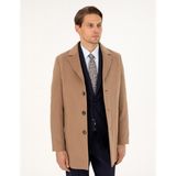 Pierre Cardin Camel Ex. Slim Fit Kaşe Kaban 50291017-VR015