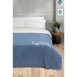 Pierre Cardin Çift Kişilik Logo 180x220 cm İndigo Pamuk Battaniye