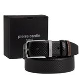 Pierre Cardin Çift Taraflı Deri Erkek Kemeri (En 3,5 cm) PCCİFT04 (Siyah/Kahve, 110 CM)