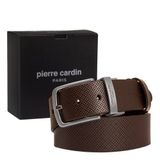 Pierre Cardin Çift Yönlü Deri Erkek Kemeri (En 4 cm) PC4099 (Kahve, 110 CM)