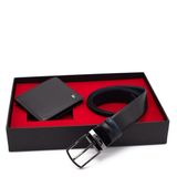 Pierre Cardin Çift Yönlü Deri Kemer & Cüzdan İkili Set PCCİFT01SL-2060A55 (Siyah, 125 CM)