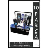 Pierre Cardin Damat Bohçası Nişan Bohçası Erkek Bakım Seti Sabmar Bombeli Damat Çeyiz Sandığı Siyah 2022040ts