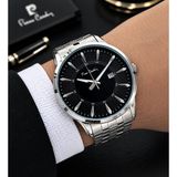 Pierre Cardin Damat ve Takım Elbiseye Özel 2 Yıl Garantili Çelik Kordon Erkek Kol Saati VS.BLKT.1073 - Siyah
