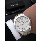 Pierre Cardin Damat ve Takım Elbiseye Özel 2 Yıl Garantili Çelik Kordon Erkek Kol Saati VS.BLKT.1219 - Sarı - Beyaz