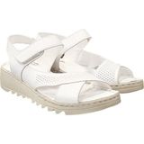 Pierre Cardin Deri Cırtlı Anatomik Bayan Sandalet Ayakkabı - Beyaz