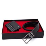 Pierre Cardin Deri Cüzdan & Kemer İkili Set PC100F-0205F6D (Siyah, 130 CM)