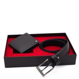 Pierre Cardin Deri Cüzdan & Kemer İkili Set PC2009-22060S2W (Siyah, 115 CM)