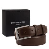 Pierre Cardin Deri Erkek Kemeri (En 3,5 cm) PC2009 (Kahve, 120 CM)