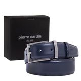 Pierre Cardin Deri Erkek Kemeri (En 3,5 cm) PC2209K (Lacivert, 120 CM)