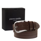 Pierre Cardin Deri Erkek Kemeri (En 4 cm) PC4160 (Kahve, 130 CM)