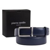 Pierre Cardin Deri Otomatik Tokalı Erkek Kemeri (En 3,5 cm) PCOTM01 (Lacivert, 110 CM)