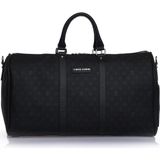 Pierre Cardin El Valizi Spor Çantası Suni Deri 27x49x18 cm Çok Gözlü Tasarım Seyahat İçin - Siyah