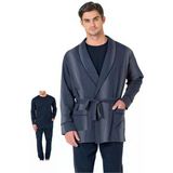 Pierre Cardin Erkek 3'lü Kutulu Çeyizlik Röpdöşambırlı Lacivert Pijama Takımı - Lacivert - ARSNOERKKGPECU5635-LAC