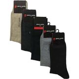 Pierre Cardin Erkek 5'li Paket Kışlık Orjinal Soket Çorap - 40 - 44 - Füme - Siyah