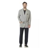 Pierre Cardin Erkek 5'Li Yarım Yaka Patlı Triko Konforlu Röpdöşambırlı Gri Pijama Takımı - Arsnoerdkgbecz5595-Grı